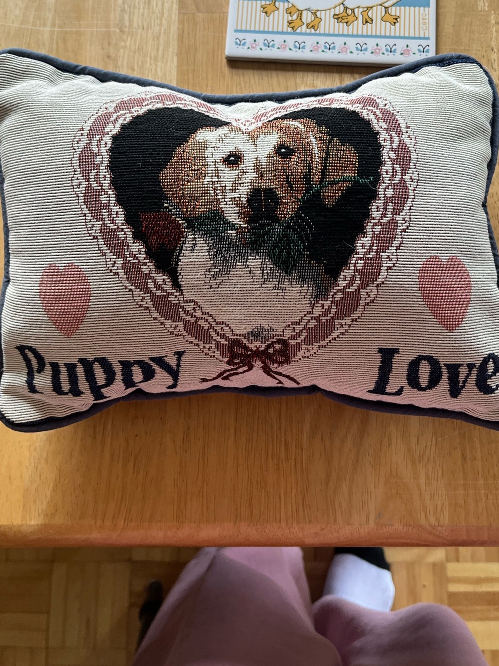 Vintage woven pillow